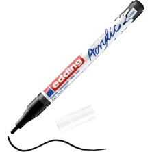 Edding 5300 Siyah İnce Uçlu Akrilik Markör 1-2 Mm’Lik İnce Yuvarlak Uç - 1 Adet