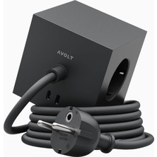 Avolt Square 1 Usb-C & USB Manyetik Tasarım Priz Çoklayıcı
