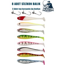 Alastor Silikon Balık Set 3 Adet Iğneli Jig Hediyeli Suni Balık Yemi