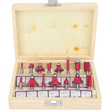 Moonshop 12 Parça Freze Uç Takımı Ahşap Oyma Ağaç Delme Özel Ahşap Çantalı Set 6 mm