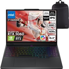 Lenovo Legion 5 15IRX10 I7-13650HX 32-Gbddr5 1 Tbssd RTX5060 (8GB-GDDR7-115W)  15.3" Wuxga 165Hz Windows 11 Home + Hmf Sırt Çantası 83LY00PYTRHMF25