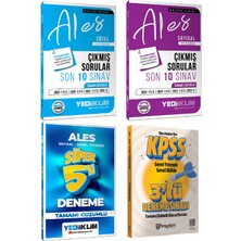 Yediiklim Yayınları 2026 Ales Sözel-Sayısal Yetenek Çözümlü Süper 5`li Deneme-Tamamı Çözümlü Son 10 Sınav Çıkmış Sorular