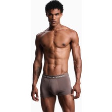 Emporio Armani Erkek Rahat Modal Kumaş Logo Imzalı Elastik Bel Bantlı Kahverengi Boxer EM000231 AF18894-U8081