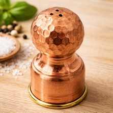 Nuha El Yapımı Bakır Tuzluk–geleneksel Dövme Bakır Tuzluk, Baharatlık, El Üretimi, Dekoratif Mutfak Ürünü