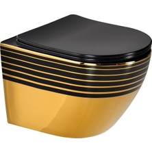 Eva Banyo Lena Asma Klozet Altın & Siyah