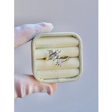 Gözde Aksesuarım Gümüş Renk Ayarlanabilir Yıldızlı Yüzük Çelik