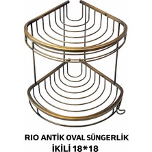 Onno Rıo Antik Oval Süngerlik Ikili 18*18