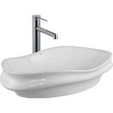 Eva Banyo E-W3000 Tezgah Üstü Lavabo Parlak Beyaz