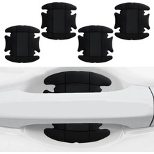 Uslucan Alışveriş Dış Kapı Kolu Koruma Bandı Silikon 4 Parça Siyah