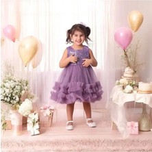 Pul Payet Kabarık Bebek Abiye Elbise