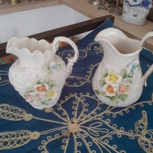 Antika Porselen Ikili Dekor