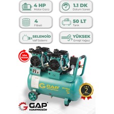 GAP Kompresör Hava Kompresörü Yüksek Emişli Yağsız Teknoloji 50LT GPY-1500x2