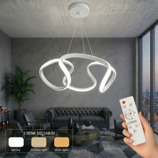 Avizego Loya LED Sarkıt Avize 3 Renk Kumandalı