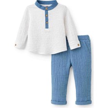 Ytm Erkek Bebek Müslin Gömlek Pantolon Takım