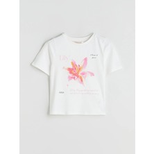 Lc Waikiki Yeni Sezon Bisiklet Yaka Baskılı Kadın Pijama Üst