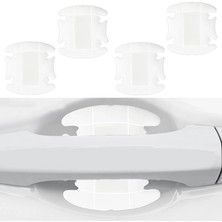 Uslucan Alışveriş Dış Kapı Kolu Koruma Bandı Silikon 4 Parça Beyaz