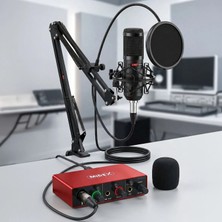 Lastvoice BM800-GLX-500 PRO Ses Kartı ve Condenser Mikrofon Stand Filtre Set