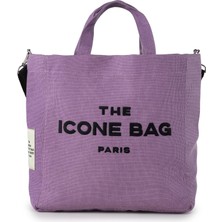 İcone Bag Icone The Icone Bag Paris Işlemeli Tote Kadın Kol Çantası ve Omuz Çantası