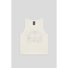 Tyess Bg Store Kız Çocuk Beyaz Atlet