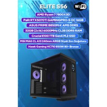 Game Garaj Elite S56 Amd R7 7800X3D 32GB Ram 1tb SSD RTX5070TI 240MM Sıvı Soğt Freedos Oyuncu Oem Paket