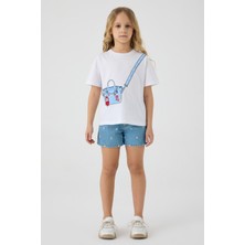 Tyess Bg Store Kız Çocuk Beyaz Tshirt