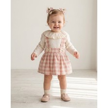 Butik Kız Bebek Toka Aksesuarlı Salopet Takım