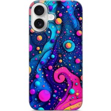 Karsu Design iPhone 17 Uyumlu Baskılı Şeffaf Telefon Kılıfı | Koleksiyon: Abstract Color Splash