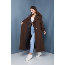 SahraAfra Creed Kadın Oversize Astarlı Trençkot