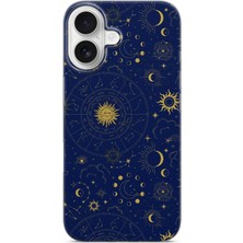 Karsu Design iPhone 16 Uyumlu Baskılı Şeffaf Telefon Kılıfı | Koleksiyon: Moon Phases