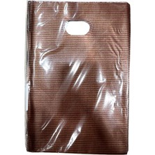 Omeyva Çizgili Desenli Metalize Hediye Paketi El Geçmeli Poşet - 13X20 Cm. - 50 Adet