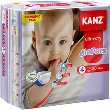 Kanz Bebek Bezi Maxi 7-18 kg / 30 Adet - Ekonomik Paket 4 Numara