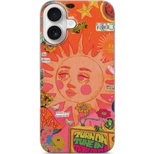 Karsu Design iPhone 17 Uyumlu Baskılı Şeffaf Telefon Kılıfı | Koleksiyon: Boho Sun And Moon