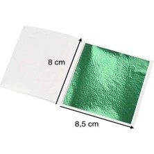 Aeç Tasarım 10 Adet Yeşil Yaprak Varak Epoksi Reçine