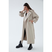 SahraAfra Creed Kadın Oversize Astarlı Trençkot