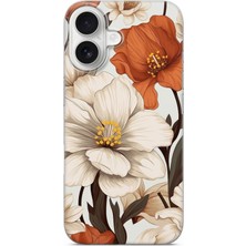 Karsu Design iPhone 16 Plus Uyumlu Baskılı Şeffaf Telefon Kılıfı | Koleksiyon: Vintage Floral
