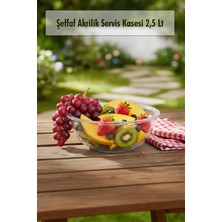 EW's Kitchenware 2,5 Lt Şeffaf Akrilik Servis Kasesi ve Karıştırma Kabı