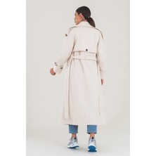 SahraAfra Creed Kadın Oversize Astarlı Trençkot