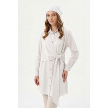 Lale Butik Levidor Patı Fırfırlı Gömlek 230109 Beyaz
