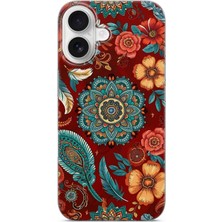 Karsu Design iPhone 16 Plus Uyumlu Baskılı Şeffaf Telefon Kılıfı | Koleksiyon: Mandala Art