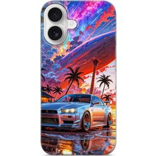 Karsu Design iPhone 16 Plus Uyumlu Baskılı Şeffaf Telefon Kılıfı | Koleksiyon: Automobile Life Style