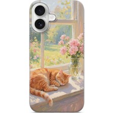 Karsu Design iPhone 17 Uyumlu Baskılı Şeffaf Telefon Kılıfı | Koleksiyon: Minimal Cat Line Art