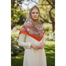 ✨ %100 Saf Ipek Twill Eşarp - Özel Tasarım Tok Duruşlu ✨90X90
