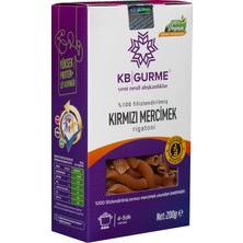 Kb Gurme Glutensiz Kırmızı Mercimek Rigatoni Makarna 200 gr Vegan Lezzetli Alternatif