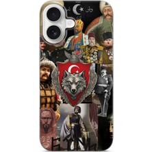 Karsu Design iPhone 16 Uyumlu Baskılı Şeffaf Telefon Kılıfı | Koleksiyon: Ottoman Tughra