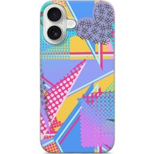 Karsu Design iPhone 16 Uyumlu Baskılı Şeffaf Telefon Kılıfı | Koleksiyon: Minimal Geometric Patterns