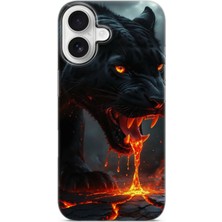 Karsu Design iPhone 17 Uyumlu Baskılı Şeffaf Telefon Kılıfı | Koleksiyon: Minimal Black Panther