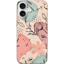 Karsu Design iPhone 16 Uyumlu Baskılı Şeffaf Telefon Kılıfı | Koleksiyon: Minimal Floral Line Art