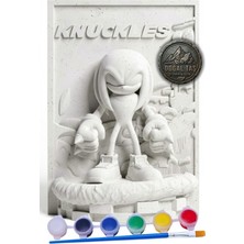 Craft 3D Atölye Sonic-Knuckles 3D Taş Eğlenceli Boyama Etkinliği