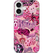 Karsu Design iPhone 17 Uyumlu Baskılı Şeffaf Telefon Kılıfı | Koleksiyon: Y2K Girl Aesthetic