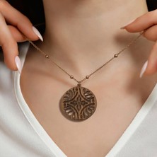 Koçak Takı Ahşap Kolye Modern Özgün Minimalist Takı Model No 250